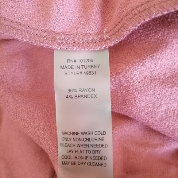 Soft Surroundings Pink Open Drape Back Side Slit Maxi Dress Size Tall L - Picture 7 of 7